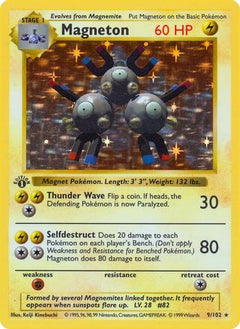Magneton - Base Set Shadowless Unlimited Holofoil-1