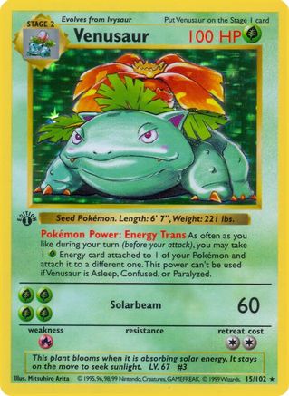Venusaur - Base Set Shadowless Unlimited Holofoil-1
