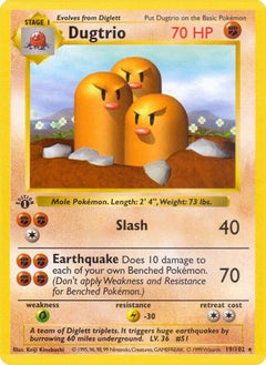 Dugtrio - Base Set Shadowless 1st Edition-1