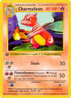 Charmeleon 24 - Base Set Shadowless 1st Edition-1