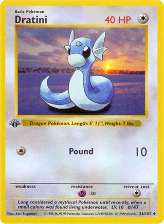 Dratini 26 - Base Set Shadowless 1st Edition-1