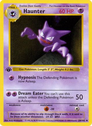 Haunter 29 - Base Set Shadowless Unlimited-1