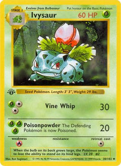 Ivysaur 30 - Base Set Shadowless Unlimited-1