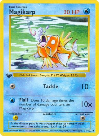 Magikarp 35 - Base Set Shadowless 1st Edition-1