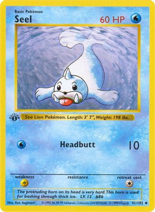 Seel 41 - Base Set Shadowless 1st Edition-1