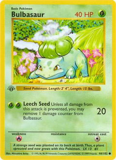 Bulbasaur 44 - Base Set Shadowless Unlimited-1