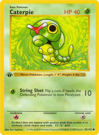 Caterpie 45 - Base Set Shadowless Unlimited-1