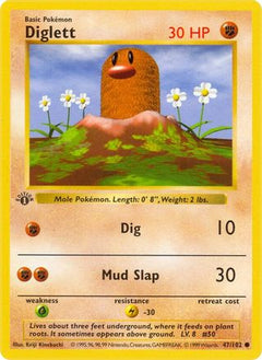 Diglett 47 - Base Set Shadowless Unlimited-1