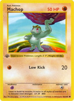 Machop 52 - Base Set Shadowless 1st Edition-1