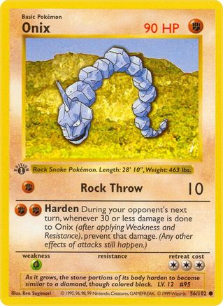 Onix 56 - Base Set Shadowless 1st Edition-1