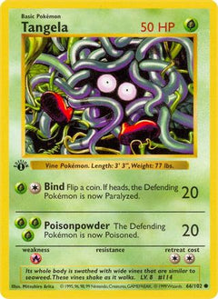Tangela 66 - Base Set Shadowless 1st Edition-1