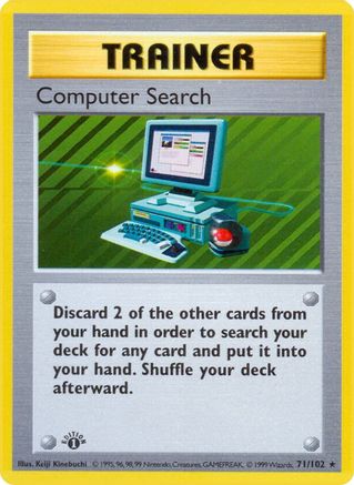 Computer Search 71 - Base Set Shadowless 1st Edition-1