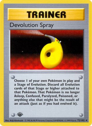 Devolution Spray - Base Set Shadowless 1st Edition