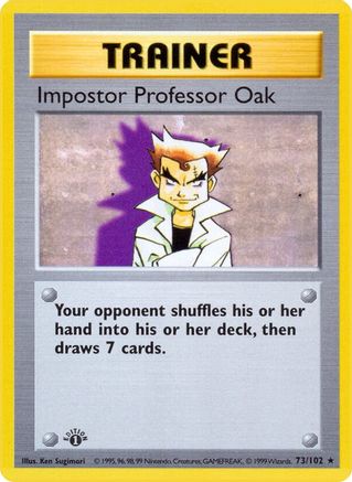 Impostor Professor Oak - Base Set Shadowless 1st Edition-1