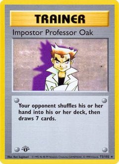 Impostor Professor Oak - Base Set Shadowless 1st Edition-1