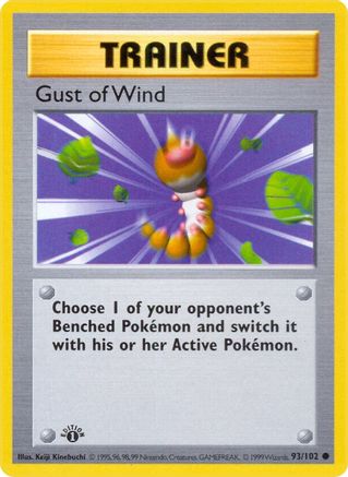 Gust of Wind 93 - Base Set Shadowless 1st Edition-1