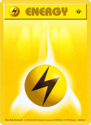 Lightning Energy 100 - Base Set Shadowless 1st Edition-1