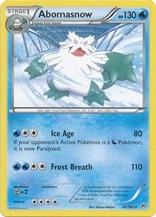 Abomasnow 40/162 - XY  BREAKthrough Reverse Holofoil-1