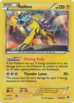 Raikou 55/162 - XY  BREAKthrough Holofoil-1