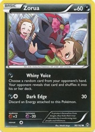 Zorua (90) 90/162 - XY  BREAKthrough Reverse Holofoil-1