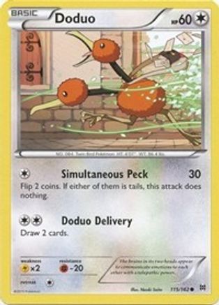Doduo (115) 115/162 - XY  BREAKthrough Reverse Holofoil-1