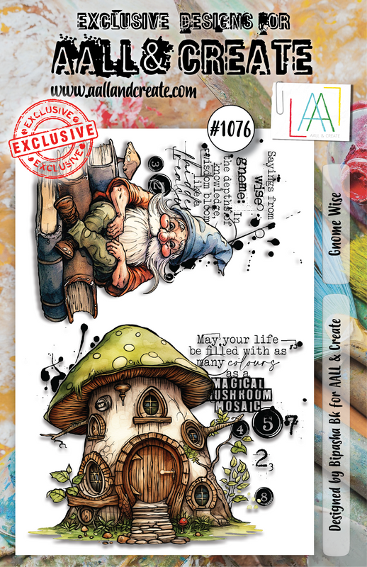 AALL and Create #1076 - A6 Stamp Set - Gnome Wise-1