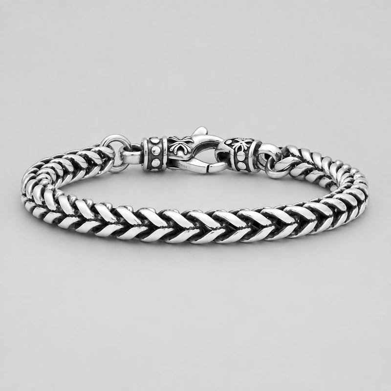 Men's Heavy Duty Wheat Chain Stainless Steel Bracelet Biker Jewelry-1