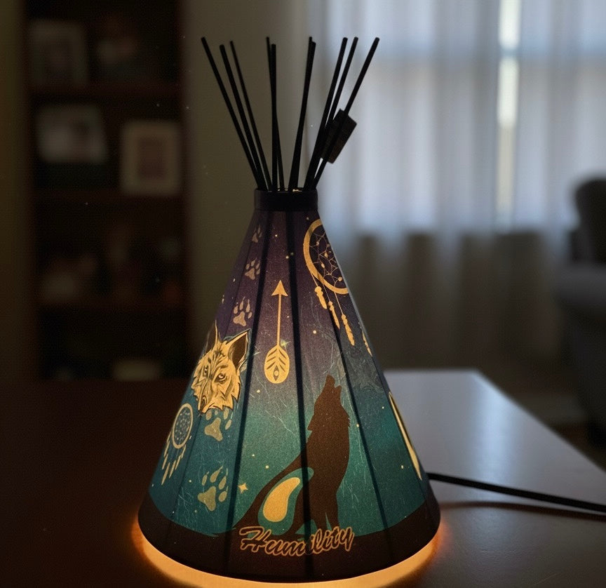 Wolf Teepee Lamp-1