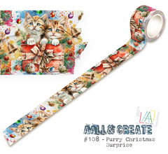 AALL and Create - Ruban Washi - Surprise de Noël Ronronnante-1