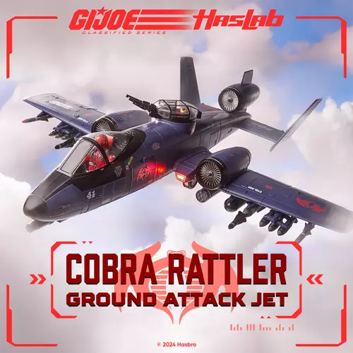 G.I. JOE CLASSIFIED SERIES COBRA RATTLER GROUND ATTACK JET - HASLAB with all the UNLOCKS-1