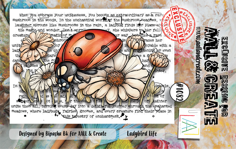 AALL and Create #1082 - Set de tampons A7 - La vie de la coccinelle-1