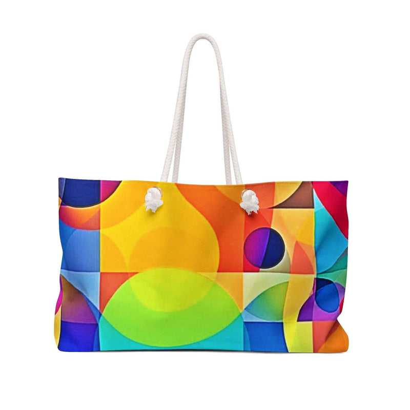 Abstract Colorful Geometric Pattern Weekender Bag-1