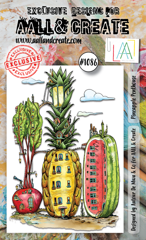 AALL and Create #1086 - A6 Stamp Set - Pineapple Penthouse-1
