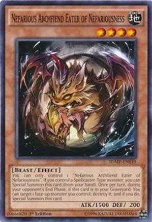 Nefarious Archfiend Eater of Nefariousness (SDMP-EN019) - Structure Deck: Master of Pendulum 1st Edition