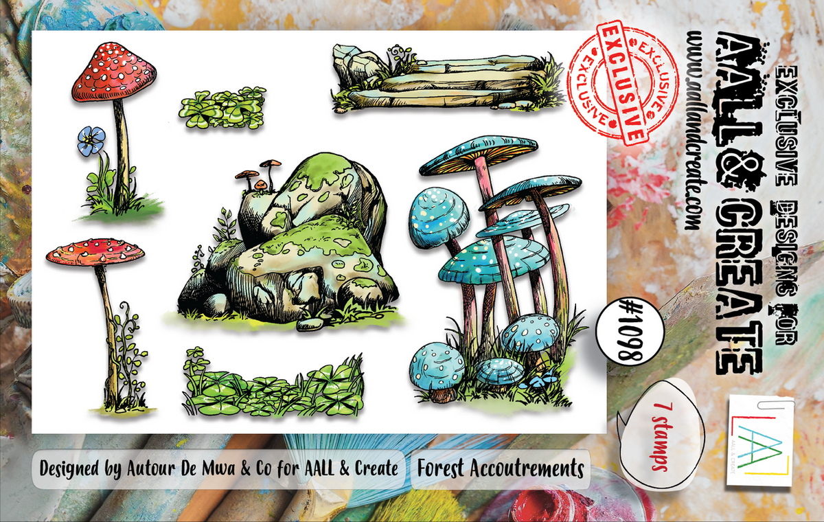 AALL and Create #1098 - Planche de tampons A7 - Accoutrements de la forêt-1