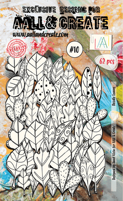 AALL and Create Ephemera - 010 - Doodle Leaves - White-1