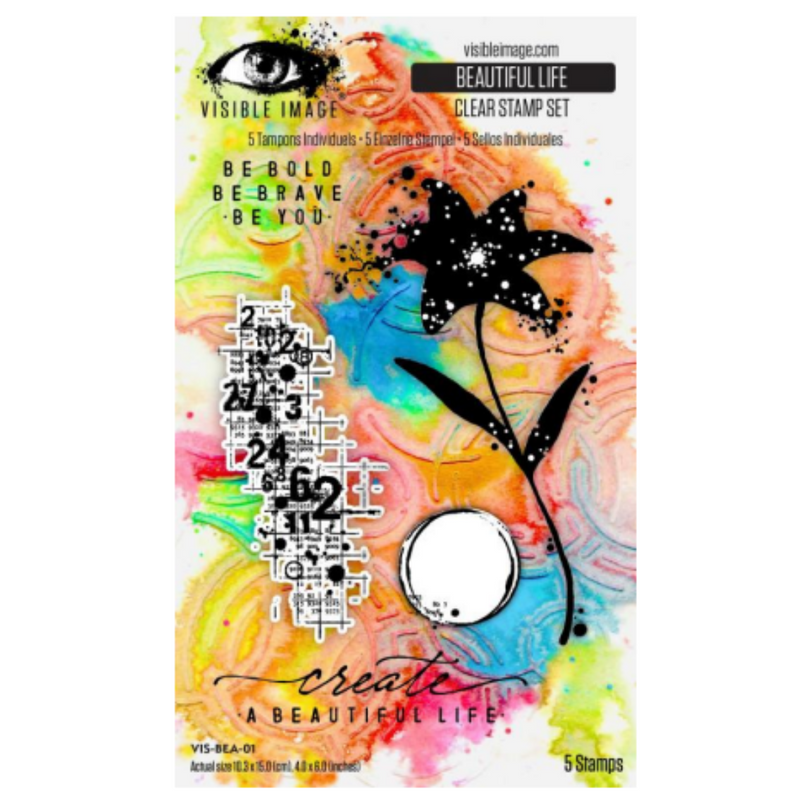 Visible Image Beautiful Life 4in x 6in Stamp Set-1