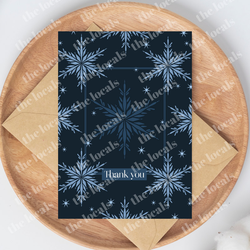Thank You Snowflake Greeting Card-1