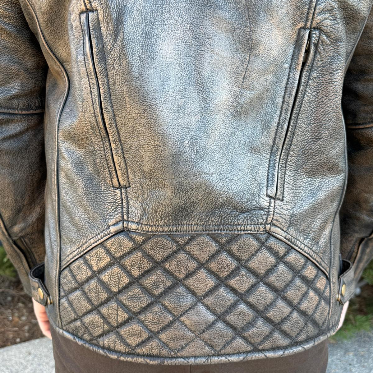 Unik International Men's Reflective Stripe Motorcycle Jacket-10