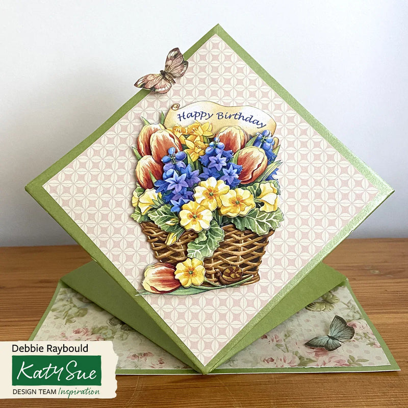 Decoupage troquelado – Flores de cumpleaños (paquete de 3)-2