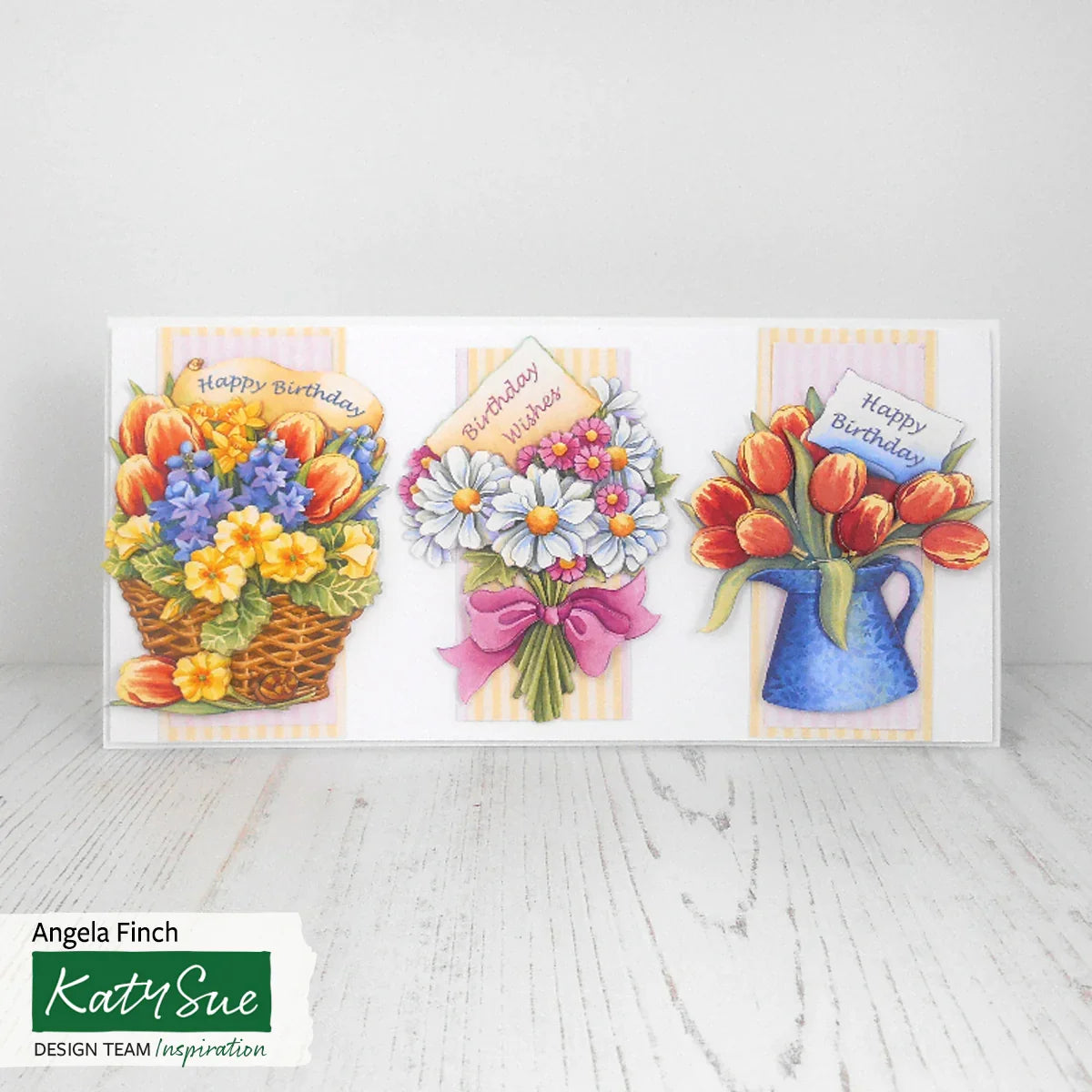 Decoupage troquelado – Flores de cumpleaños (paquete de 3)-4