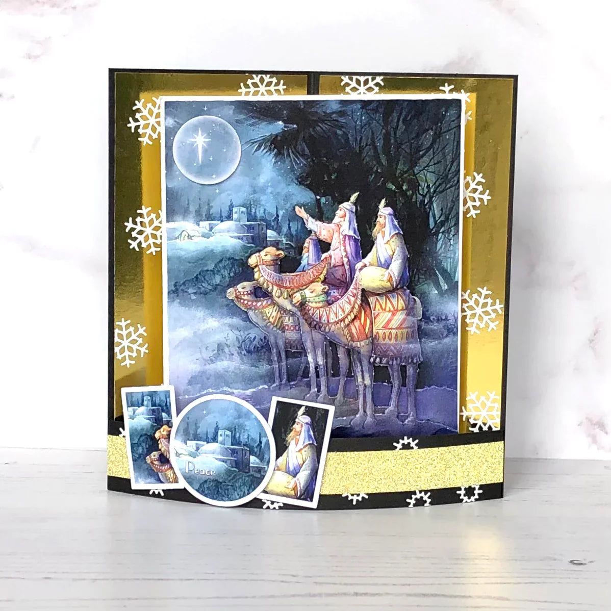 Decoupage troquelado – Escena de los Reyes Magos (Paquete de 3)-2
