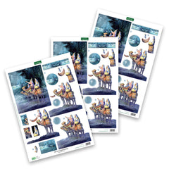 Decoupage troquelado – Escena de los Reyes Magos (Paquete de 3)-1