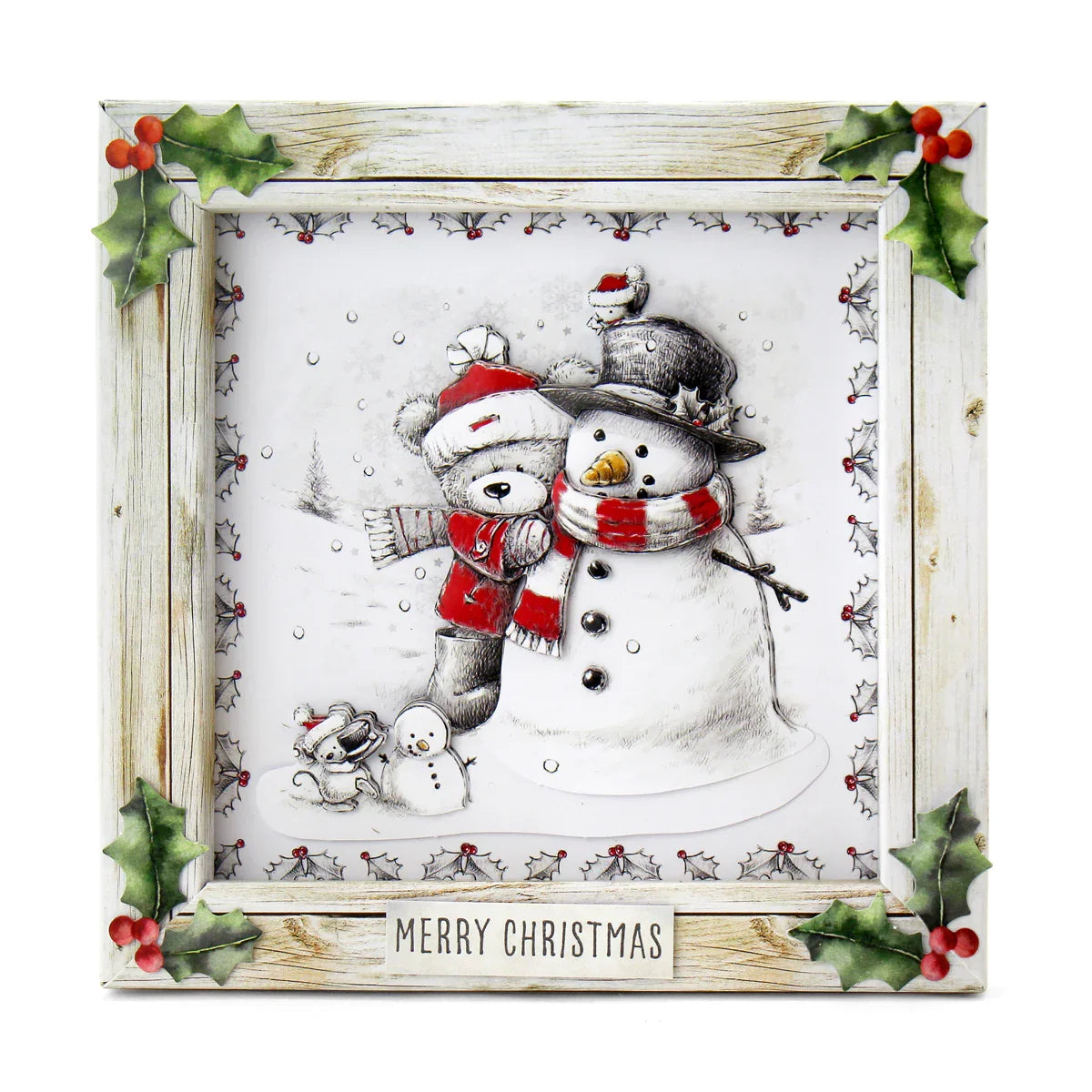 Die Cut Decoupage – Bear And Snowman (Pack Of 3)-2