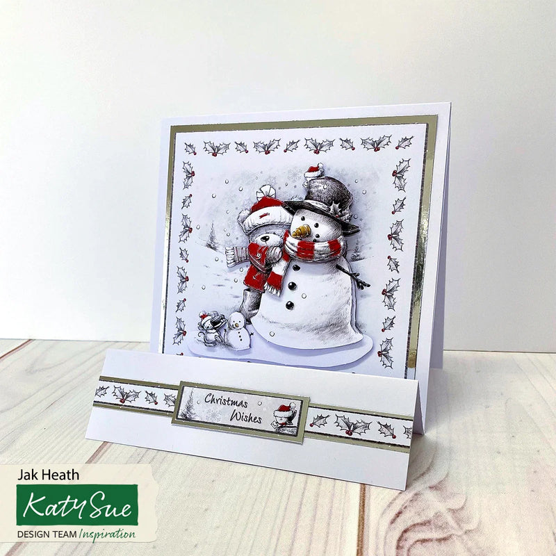 Die Cut Decoupage – Bear And Snowman (Pack Of 3)-3