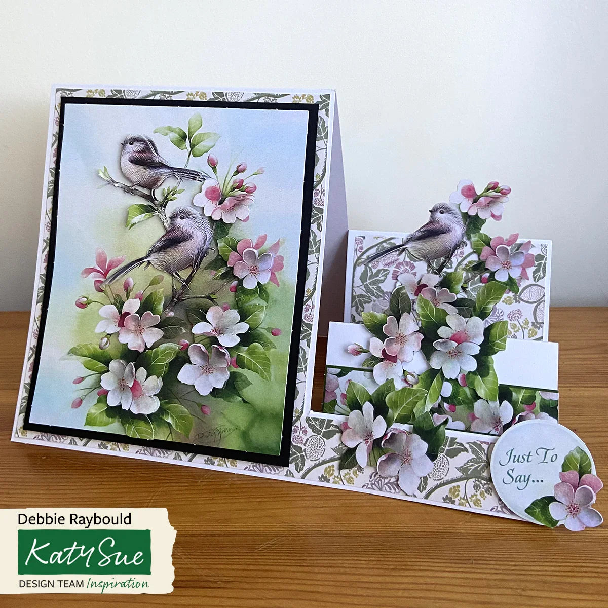Decoupage troquelado – Jilguero en cerezo (Paquete de 3)-2