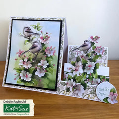 Decoupage troquelado – Jilguero en cerezo (Paquete de 3)-2