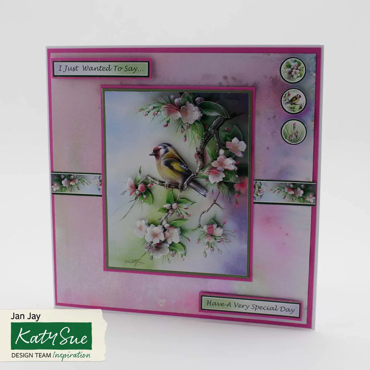 Decoupage troquelado – Jilguero en cerezo (Paquete de 3)-4