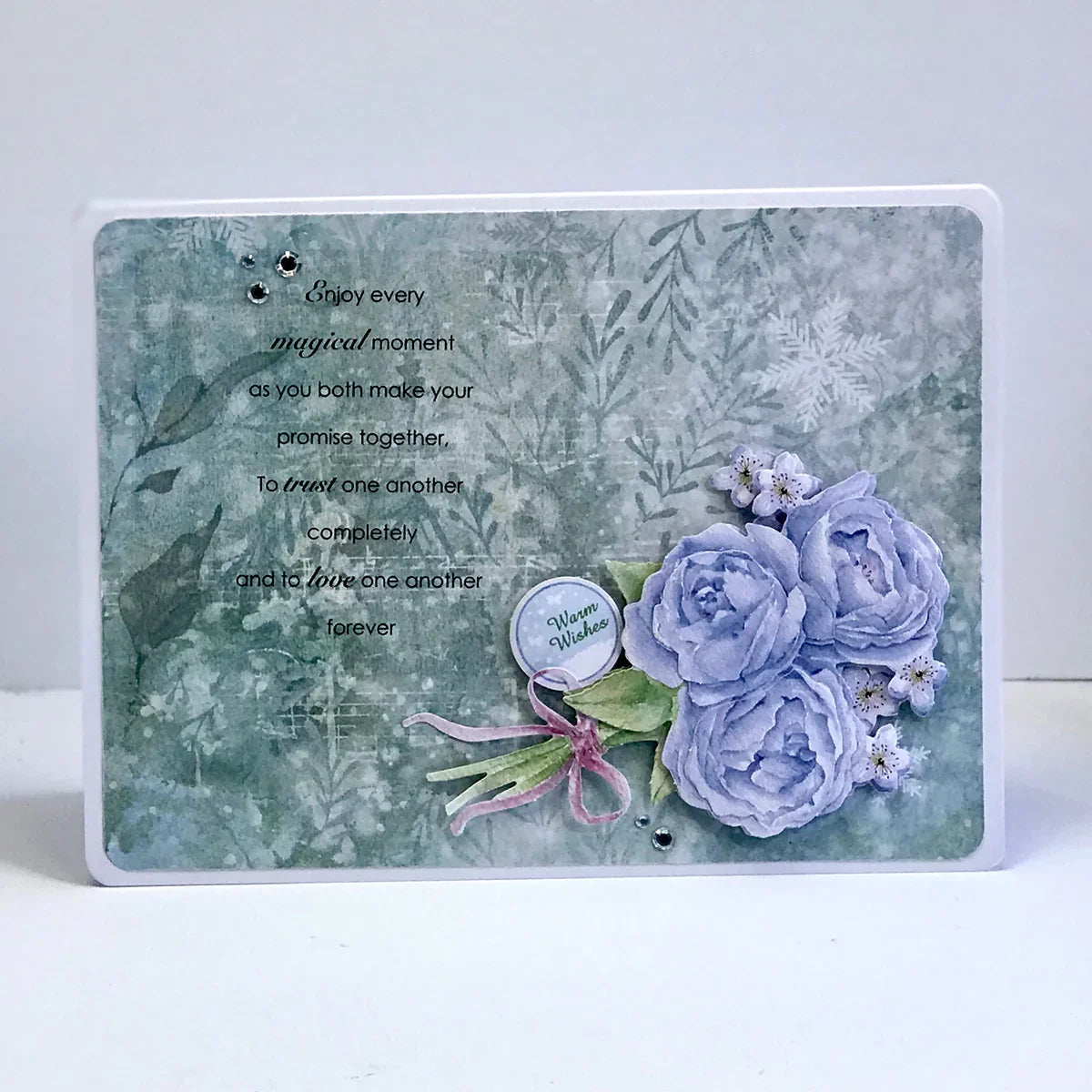 Decoupage troquelado – Rosas azules y cupcake (paquete de 3)-6