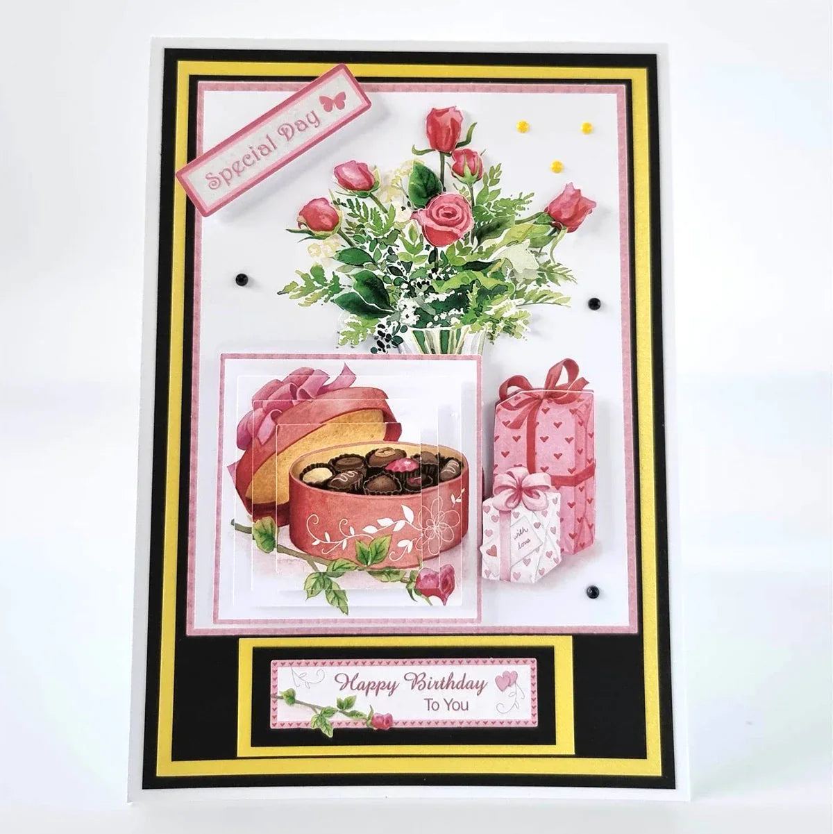 Die Cut Decoupage – Roses & Chocolates (Pack Of 3)-5